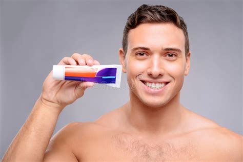 Handsome Man Cleaning Teeth Stock Photo Image Of Handsome Bloke