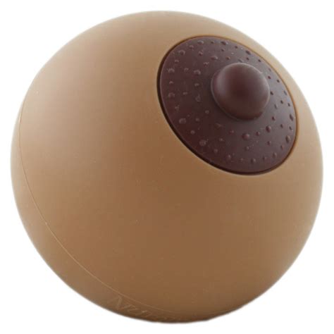 Nummy Boobs Brown Nipple Small Boob Silicone Teether Toy