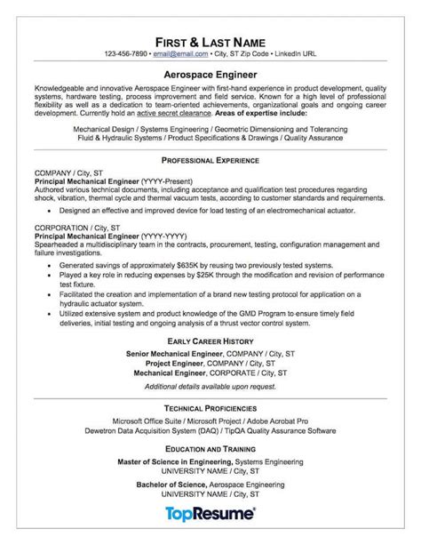 Aerospace And Aviation Resume Sample Professional Resume Examples