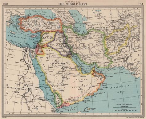 Middle East Antique And Vintage Maps And Prints