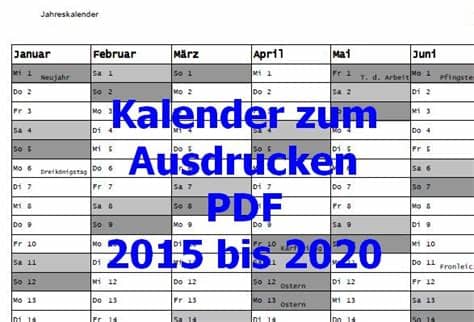 Hälfte mit kalenderwochen und feiertagen. Kalender zum Ausdrucken Download | Freeware.de