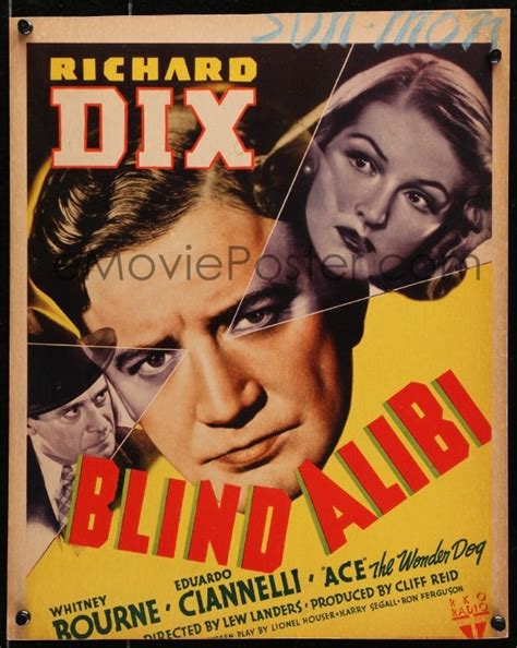 6t430 Blind Alibi Wc 1938 Richard Dix Poses As Blind