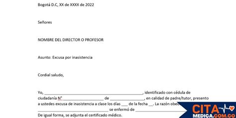 Modelo Carta Excusa Medica Para Colegio Modelo De Informe Images And Photos Finder