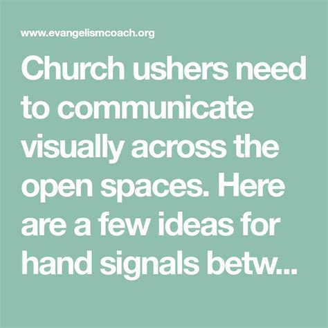Starters Guide To Church Usher Ministry For Training Your Ushers