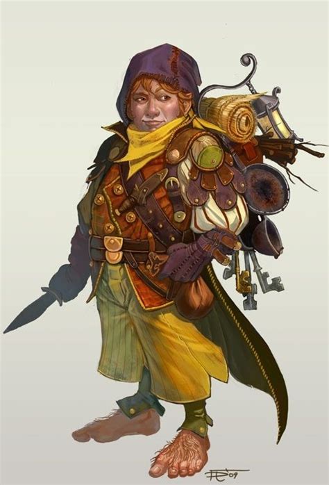 Halfling Voleur Dungeons And Dragons Characters Fantasy Dwarf Dnd