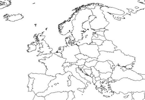Blank Outline Map Of Europe — Schools At Look4