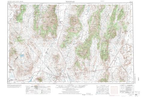 Tonopah Topographic Map Nv Usgs Topo 1250000 Scale