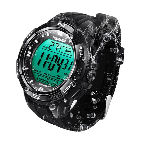 10 Atm Waterproof Watch For Swimming Diving With Stopwatch Chronograph