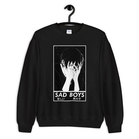 Sad Boys Club Hoodie Anime Aesthetic Sweatshirt Goth Hoodie Etsy
