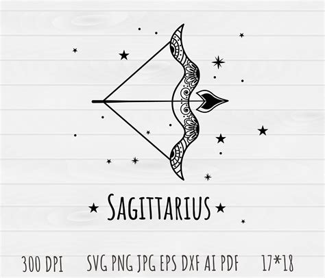 Sagittarius Outline SVG, Sagittarius clip art, Outline, SVG | Inspire
