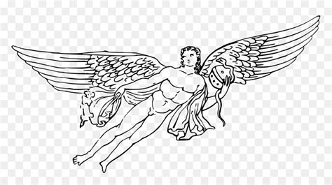 Line Artheadsymmetry Greek Mythology Cupid Drawing Hd Png Download
