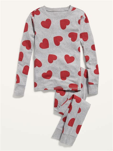 Old Navy Kids Gender Neutral Snug Fit Valentine Print Pajama Set