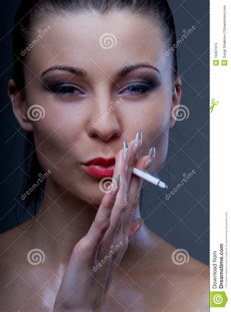 Smoking Stock Image Image Of Elegance Naked Desire