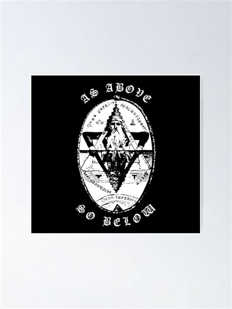 Alchemy Symbol As Above So Below Poster By Aaliyahwalter Redbubble