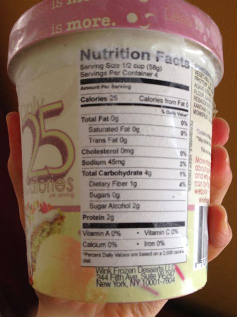The biggest concern with frozen meals is often the calorie and sodium contents, so make sure to check the nutrition label. The Soulful Spoon: *Wink Frozen Desserts Review*- 100 Calorie Vegan Ice Cream | Frozen desserts ...