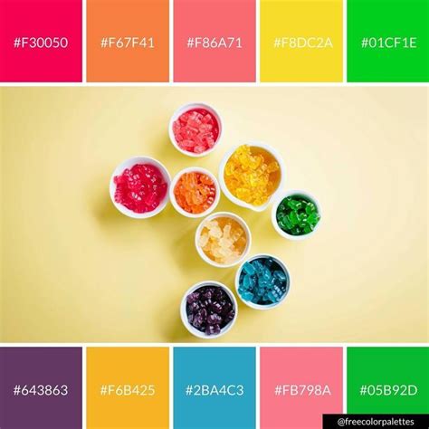Candy Flatlay Bolds And Brights Color Palette Inspiration
