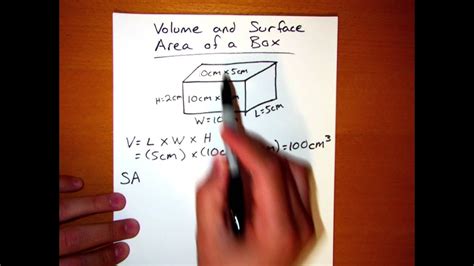 Volume And Surface Area Of A Box Youtube