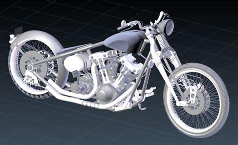 Harley Davidson Bobber With Shovelhead Engine D Model Cgtrader My Xxx