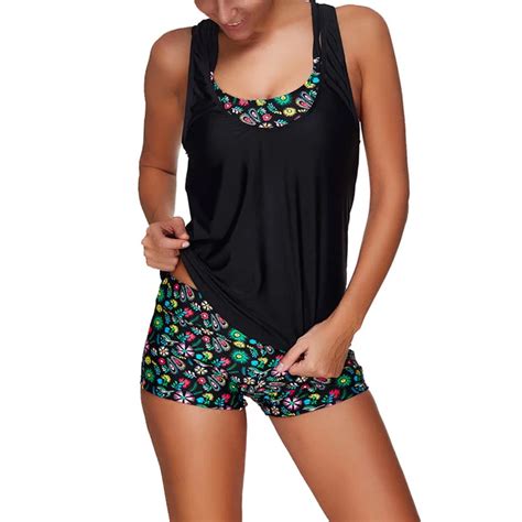 2018 Sexy Vrouwen Badmode 3 Stuks Tankini Met Shorts Sportieve