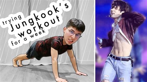 I Tried Following Jungkook S Workout Routine For A Week Youtube