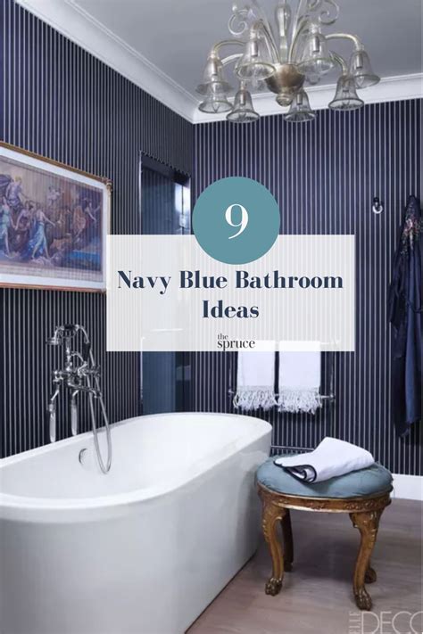 9 Navy Blue Bathroom Ideas In 2021 Navy Blue Bathrooms Blue Bathroom