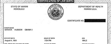 Obamas Short Birth Certificate Pdf Wsj