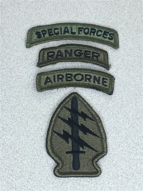 Army Special Forces Command Subdued Bdu Ssi Patch W Airborne Ranger
