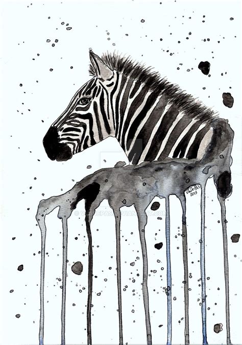 Original Watercolor Painting Zebra By Vladepas On Deviantart