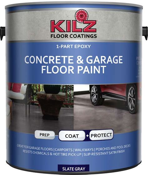 Kilz L377711 Concrete And Garage Interiorexterior Slate Gray Floor Paint