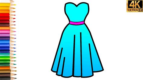 APRENDER A DIBUJAR VESTIDO FACIL COMO DIBUJAR UN VESTIDO KAWAII DIBUJOS FACILES YouTube