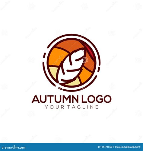 Creative Autumn Logo Design Vector Art Logo Stock Vector Illustration