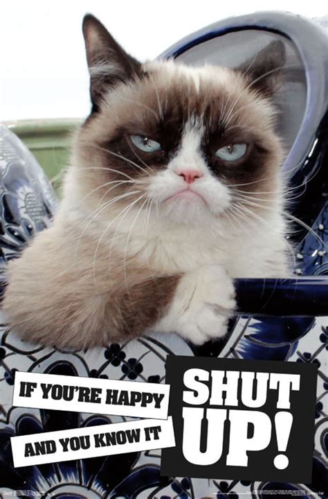 Grumpy Cat Shut Up Athena Posters