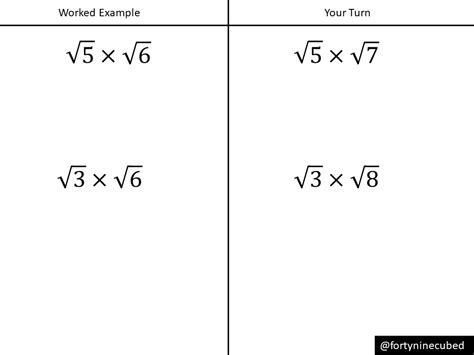 Multiplying And Simplifying Surds Variation Theory