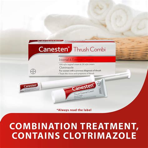 Canesten Thrush Combi Internal And External Creams Clotrimazole Thrush Treatment Complete