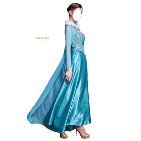 Cheesenm Elsa Costumes For Adult Elsa Blue Princess Dress Masquerade