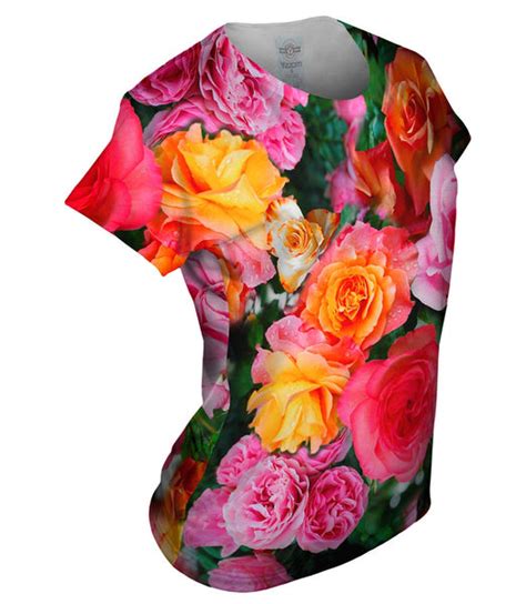 Bright Day Rose Bouquet Womens Top Yizzam