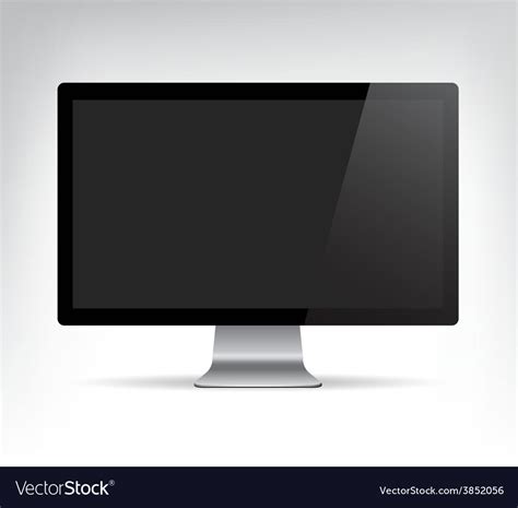 Realistic Computer Monitor Pc Display Royalty Free Vector