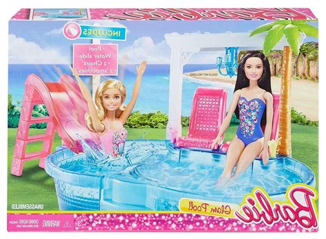 Barbie Glam Pool Slide Playset Mattel