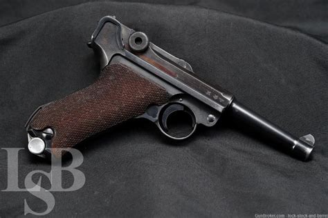 Wwii German Mauser 42 Code P08 Luger 9mm Semi Automatic Pistol 1939 C