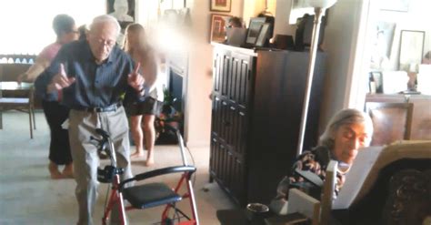 Grandpa Looks Like He’s Struggling With His Walker But Wait Til He Hears His Wife Play This