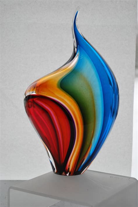 Paull Rodrigue Blown Glass Art Glass Art Sculpture Hand Blown Glass Art