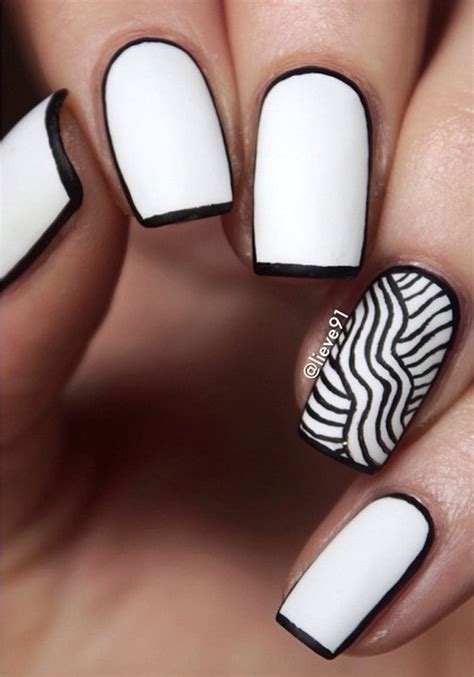80 Black And White Nail Designs Styletic