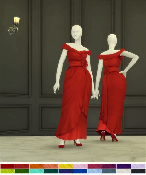 Sims 4 Rose Gown By Rusty Nail The Sims Game