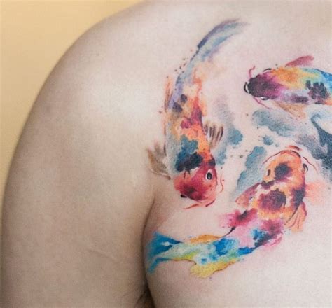 Koi Tattoo Tattoo Insider Koi Fish Tattoo Watercolor Fish Tattoo