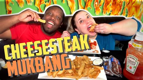 Philly Cheesesteak Mukbang EATING SHOW YouTube