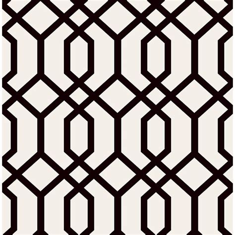 Brewster Wallcovering Brewster Essentials 56 Sq Ft Black Non Woven Geometric Wallpaper At