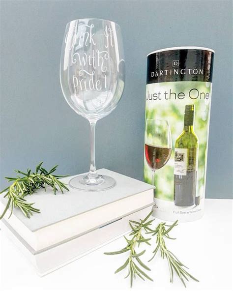 Personalised Dartington Just The One Wine Glass Giant Wine Glass Wine Glass