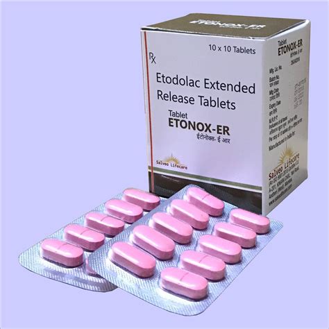 Etodolac 600 Extended Release As Advised By Physician Packaging Type