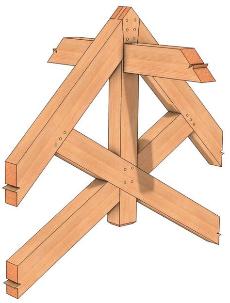 Scissor Truss Joinery Detail Timber Frame Hq