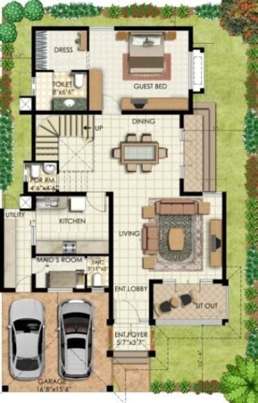 Bungalow House Plans Bungalow Map Design Floor Plan India